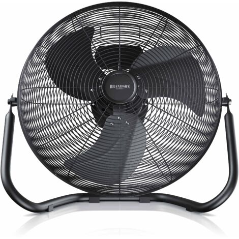 Brandson Windmaschine 120W, Standventilator 50cm Retro Stil, Ventilator, Bodenventilator mit hohem Luftdurchsatz, stufenlos neigbarer Ventilatorkopf