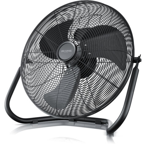 Brandson - Windmaschine Retro Stil 160 Watt - Ventilator in Chrom - Standventilator 50 cm - Bodenventilator - hoher Luftdurchsatz