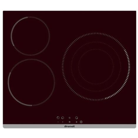 Brandt BPV6322B - Vitroceramica Independiente Radiantes 3 Zonas Coccion Ancho 58 Cm