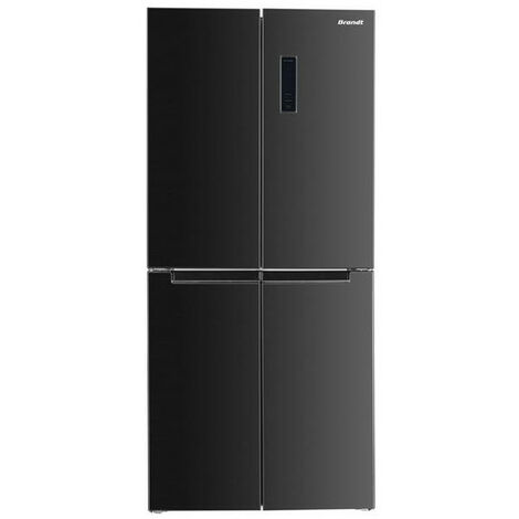 Brandt – Réfrigérateur américain 80cm 421L No Frost inox – 4 portes – Classe E – 39 dB – Technologie Fast No-Frost – BFM870NX