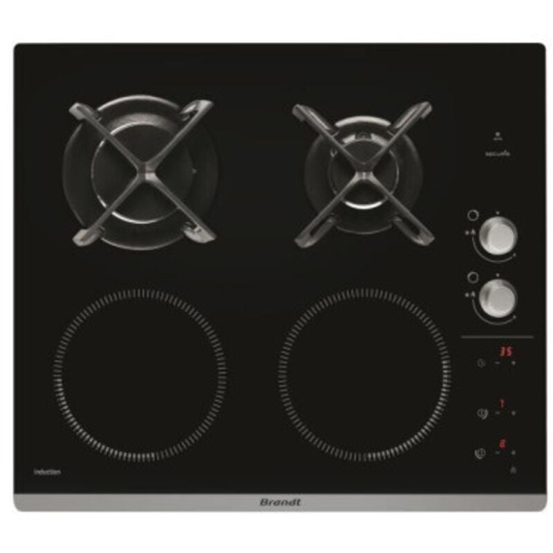 Brandt - Table de Cuisson Mixte 2 induction 2 gaz