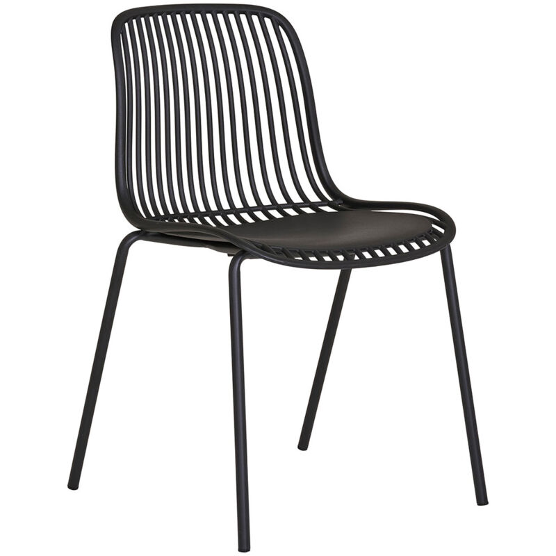 Ebuy24 - Branson Gartenstuhl Stapelbar Schwarz.