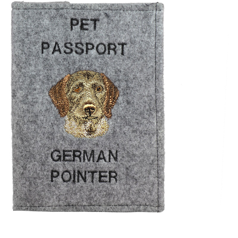 Braque allemand à poil dur, Braque allemand à poil dur - Protège-passeport pour chien, protège-documents, cadeau de voyage Art-Dog