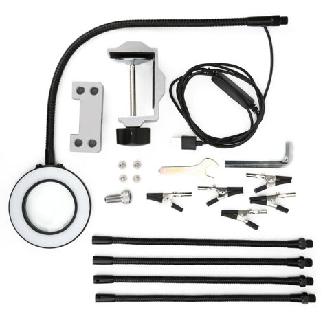 Bras Articulé de Soudure LED 3X avec Support de Table pour Réparation Électronique PCB