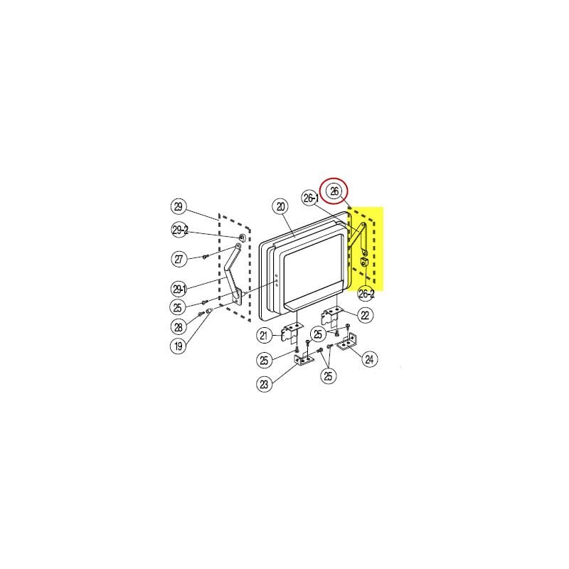 Samsung - bras articule gauche porte bar pour refrigerateur ...