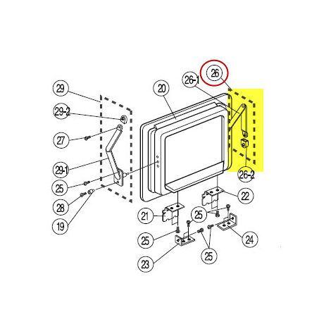 BRAS ARTICULE GAUCHE PORTE BAR POUR REFRIGERATEUR SAMSUNG - DA6690123A