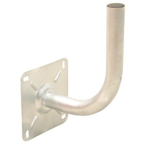 Bras coudé pour montage mural de paraboles – Acier galvanisé – Déport 250 mm – Diamètre 40 mm – Hauteur 280 mm – Hdsat