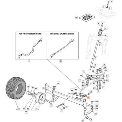 BRAS DE DIRECTION EMAK ORIGINAL 68050029