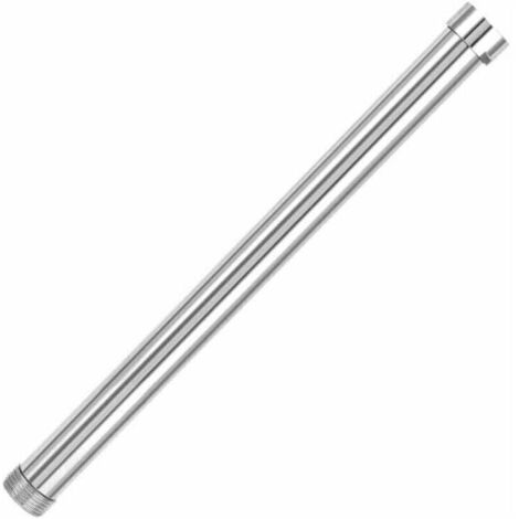 Bras de Douche 30cm, Extension de Bras de Douche de G3 / 4, Rallonge de Pomme de Douche, Pomme de Inférieure Tube de Cuivre Chromé Accessoire Extension de Pomme de Douche