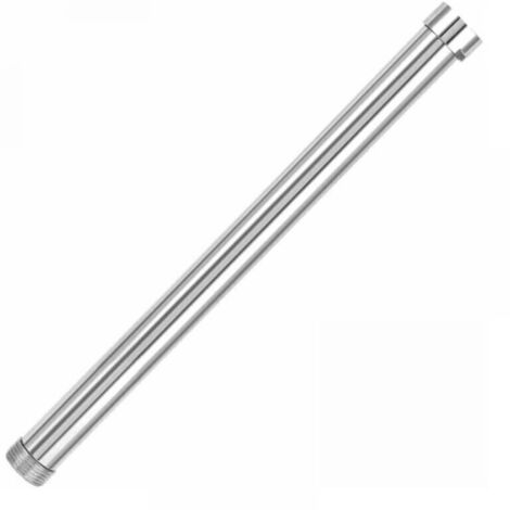 Bras de Douche 30cm, Extension de Bras de Douche de G3 / 4, Rallonge de Pomme de Douche, Pomme de Inférieure Tube de Cuivre Chromé Accessoire Extension de Pomme de Douche