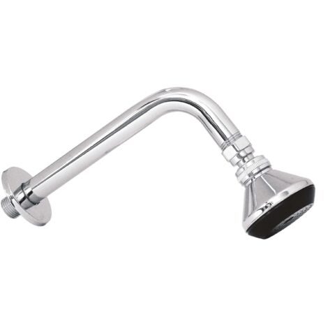 Bras de douche avec douche de tête et raccord de rosette M.1/2" 20 CM
