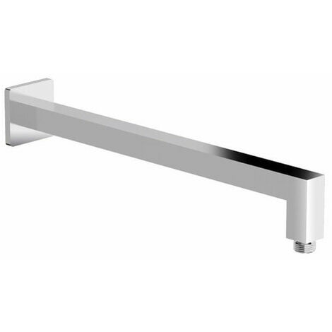 Bras de douche carré chromé murale en laiton L 400, Mâle-Mâle 15/21