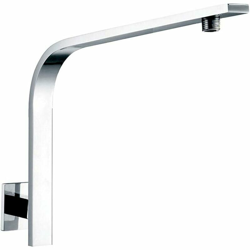 XVX - Bras de douche carré en laiton massif avec col de cygne pour ensemble pomme de douche Chromé Macaron