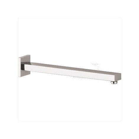 Bras de douche, carré rectangulaire de 40 cm en laiton chromé