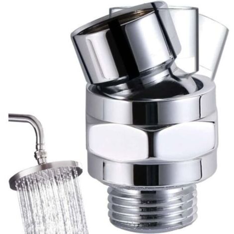 Bras de Douche Connecteur , Douche Adaptateur Rotule Pivotante en Laiton Réglable G1/2 Chrome
