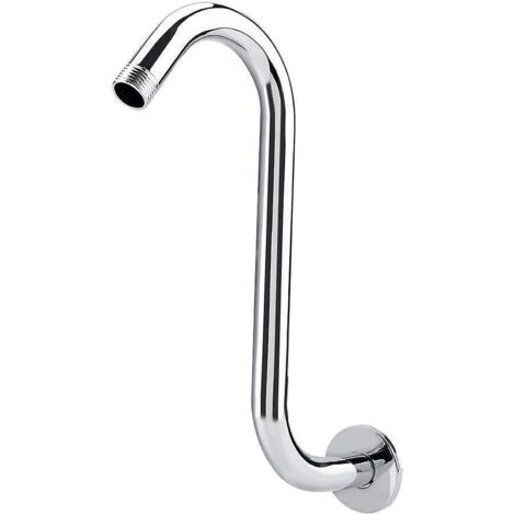 Bras de douche de 20 cm (8 pouces) en acier inoxydable, rallonge de douche en forme de S pour salle de bain de maison ou d'hôtel.