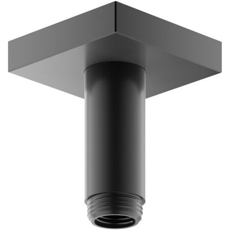 Bras de douche EDITION 300 pour raccord plafond 1/2, projection 100 mm, chrome noir brossé KEUCO