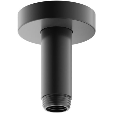 Bras de douche ELEGANCE pour raccord plafond 1/2, projection 100 mm, chrome noir brossé KEUCO