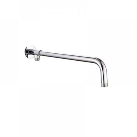 Bras de douche en acier inoxydable avec support en cuivre – 48 cm, robuste et design élégant pour pommeau de douche