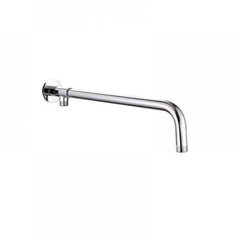 Bras de douche en acier inoxydable avec support en cuivre, adapté au pommeau de douche (38 cm)
