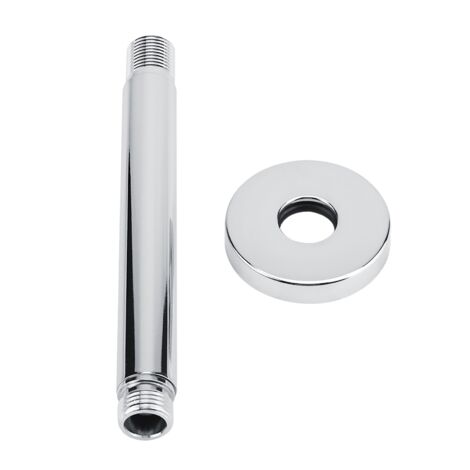 Bras de Douche en Acier Inoxydable, Montage Murale pour Tête de Douche Plafond Salle de Bain (15 cm)