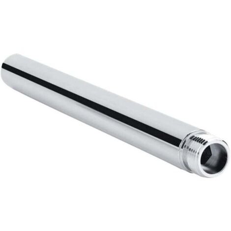 Bras de Douche Extension en Acier Inoxydable Rallonge de Douche 20cm Tube D'extension de Douche Rond G 1/2" Bras D'extension de Pomme de Douche Accessoire de Salle de Bain
