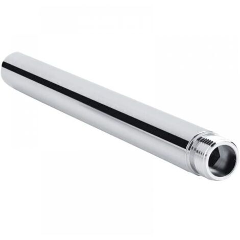 Bras de Douche Extension en Acier Inoxydable Rallonge de Douche 25cm Tube D'extension de Douche Rond G 1/2" Bras D'extension de Pomme de Douche Accessoire de Salle de Bain