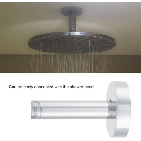 Bras de Douche Fixe Montage Mur Bras de Douche Chromé Stainless Steel G1/2in Armature de Douche Murale Haute Qualité