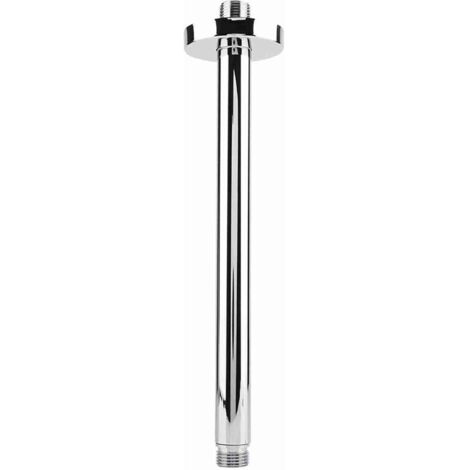 Bras de douche rond en acier inoxydable pour montage mural de pommeau de douche de plafond de salle de bain (25 cm)