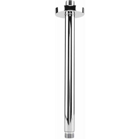 Bras de douche rond en acier inoxydable pour montage mural de pommeau de douche de plafond de salle de bain (25 cm)