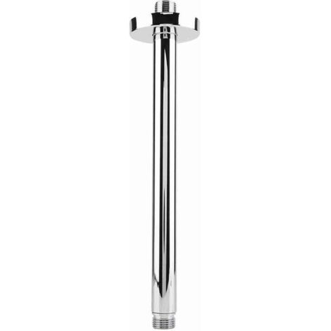 Bras de douche rond en acier inoxydable pour montage mural de pommeau de douche de plafond de salle de bain (25 cm)