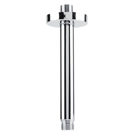 Bras de douche rond inox 15 cm plafond mural pour salle de bain