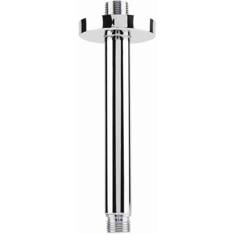Bras de douche rond inox 20 cm plafond mural pour salle de bain
