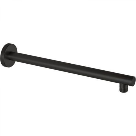 Bras de douche rond, noir, 5,25,240cm, acier inoxydable, bras de douche mural, tige d'extension dissimulée.