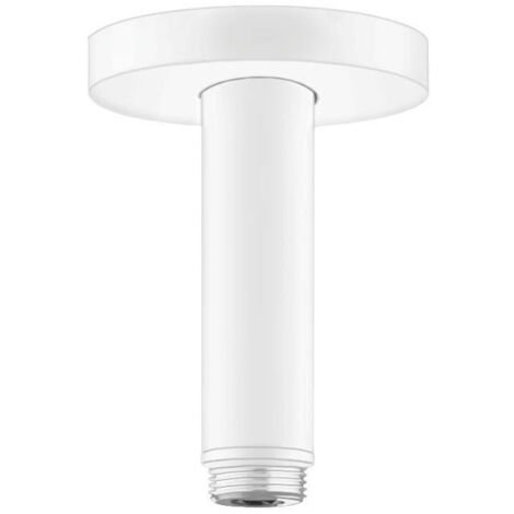 Bras de douche S 100 mm plafond M 1/2blanc mat