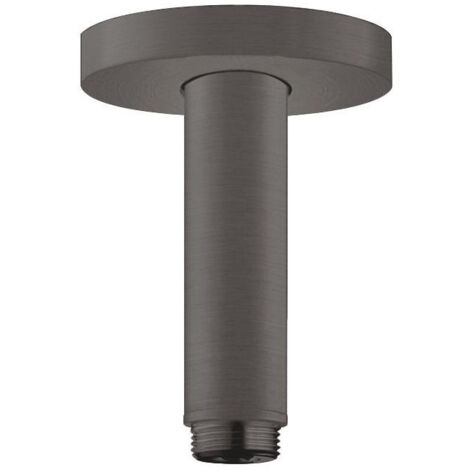 Bras de douche S 100 mm plafond M 1/2noir chromé brossé