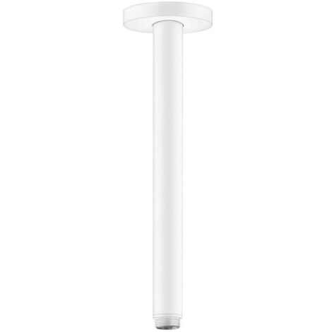 Bras de douche S 300 mm plafond M 1/2blanc mat
