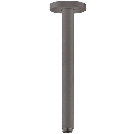 Bras de douche S 300 mm plafond M 1/2noir chromé brossé