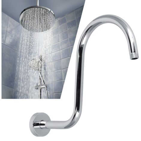 Bras de douche S inox NPT extension, électroplaqué