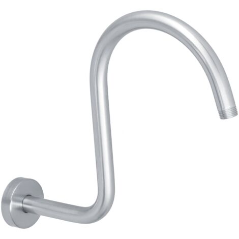 Bras de douche S inox pour extension de douche NPT, brossé
