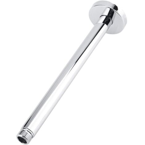 Bras de douche supérieur en acier inoxydable chromé, montage mural rond, facile à installer, pour hôtel, maison, salle de bain, pommeau de douche au plafond