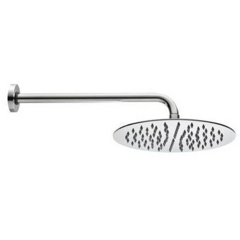 BRAS DE DOUCHE TETIS AVEC POMME DE DOUCHE RONDE Dimensions : Chrome - Diamètre 30 cm