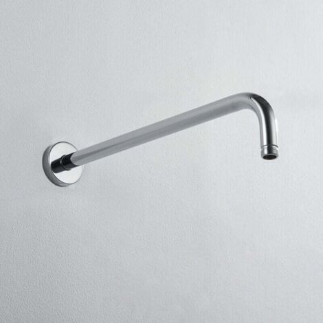 Bras de douche tube rond J en acier inoxydable 304 avec fonction anti-calcaire(40cm).