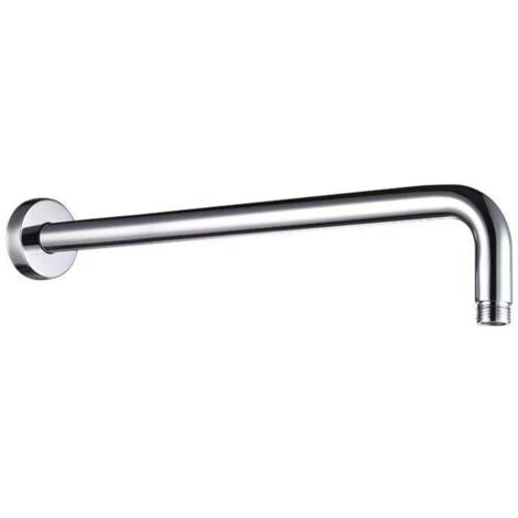 Bras de douche tube rond J en acier inoxydable avec fonction anti-calcaire(40cm)