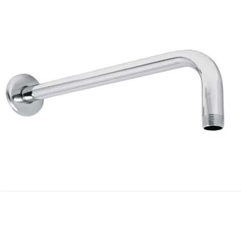 Bras de douche tubulaire de 50 m de longueur totale, diamètre 20 mm, en acier inoxydable chromé résistant à la rouille.