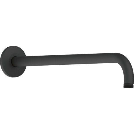 Bras de douche universel Duravit, fixation murale ronde, 410 mm, noir mat