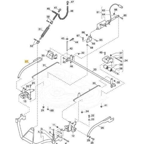 BRAS DE LEVAGE DE PLAQUE DROIT. CD 100 VNGA ORIGINAL STIGA - 387106263/0