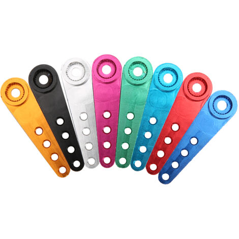 Bras de servo RC en alliage d'aluminium 25T, 8 couleurs, compatible Futaba et JR