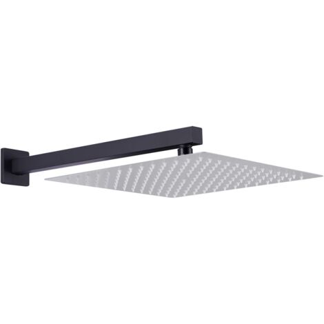 Bras de support de douche Carré Inox 201 Noir 40 cm CFW512984