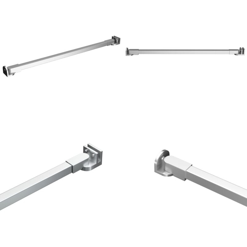 Bras de support pour enclos de bain Acier inoxydable 47,5 cm - bras de support de douche - barre de support de douche - Home & Living